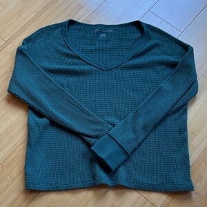 Women’s Waffle Knit V-Neck Sweater